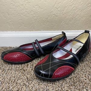 Vintage Red and Black Mary Janes